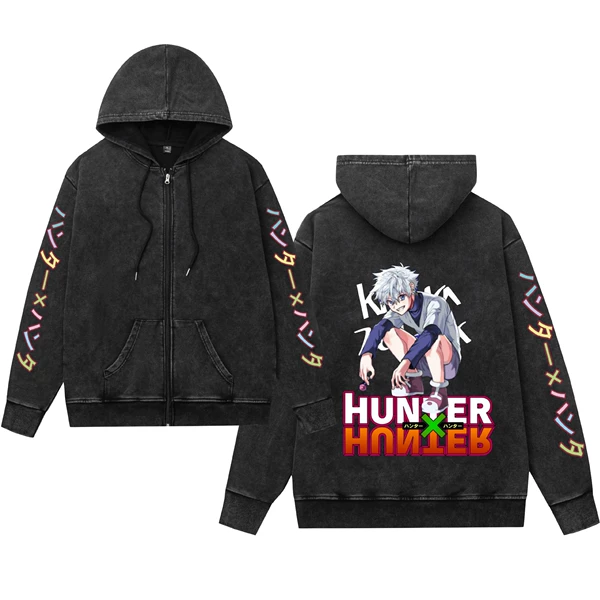 Black Washed Zipper F