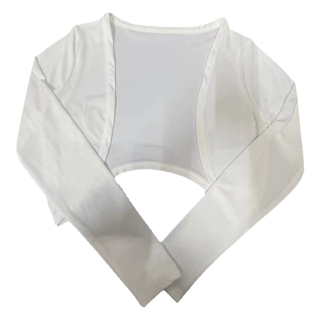 Белый ледяной Шелковый Солнцезащитный кардиган, куртка с тонкой маленькой талией, женская летняя шаль с юбкой-халтером, верхняя блузка