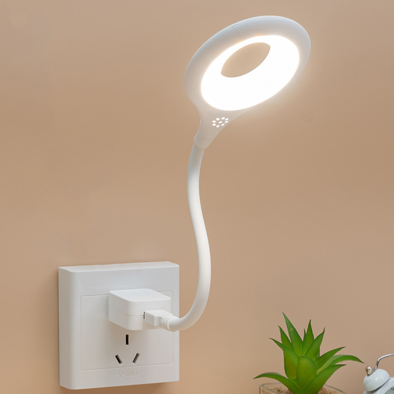 Regalo sin lámpara de escritorio de ojos LED parpadeante transfronteriza atenuación USB curva lámpara de escritorio lámpara de dormitorio