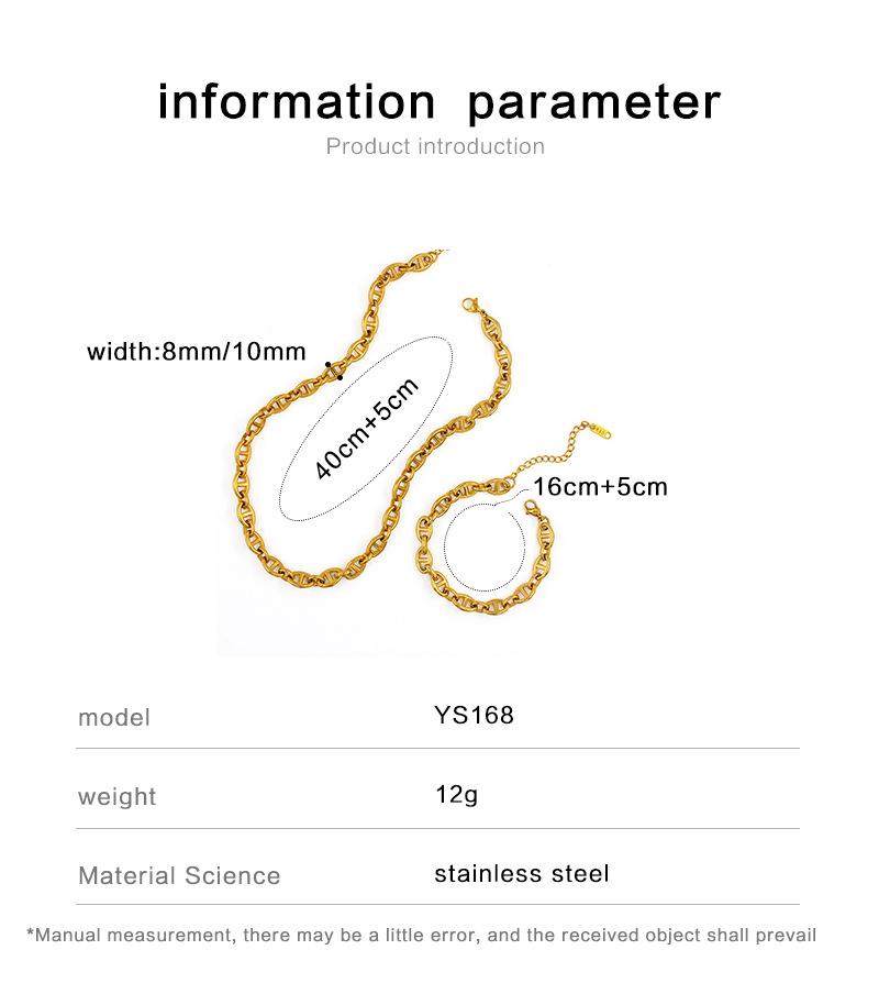 Fashion Geometric Stainless Steel Plating Chain Necklace