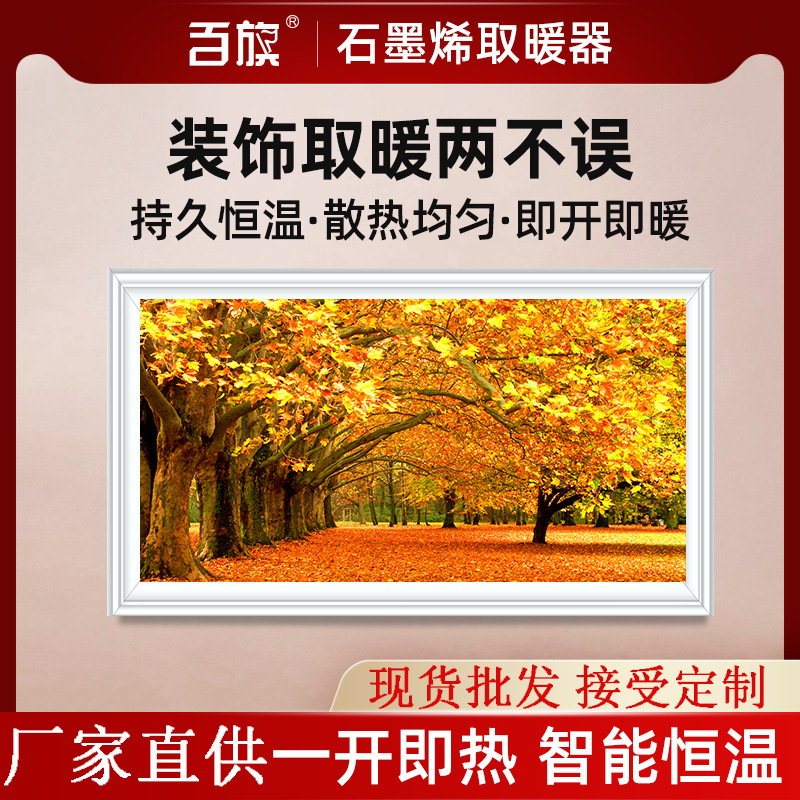 厂家批发取暖装饰壁画 石墨烯电暖器 商场办公室家用石墨烯取暖器