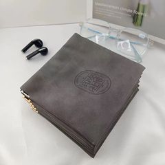 ダークグレーの羊革自動閉鎖破片バッグ文湾ブレスレットクルミ収納ダストバッグは無料サンプルを保持できます