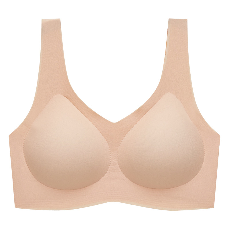 El procesamiento de la fábrica al por mayor pequeño pecho empuja hacia arriba la ropa interior sin costuras de las mujeres completo fijo Delgado inalámbrico deportes belleza espalda sujetador de las mujeres