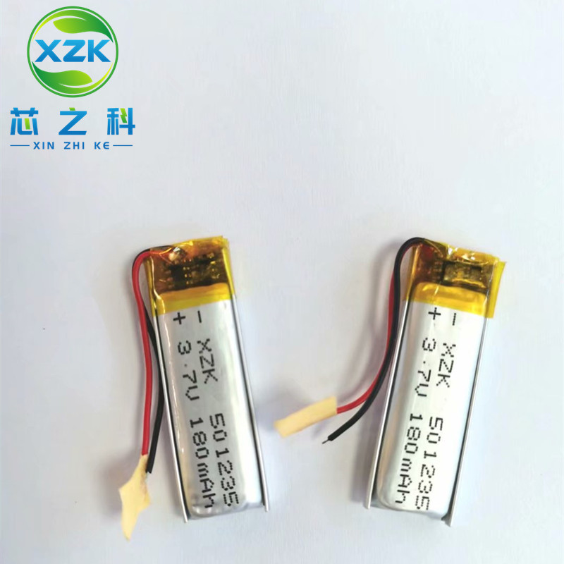 厂家供应501235聚合物锂电池150MAH 3.7V智能穿戴蓝牙耳机指示灯