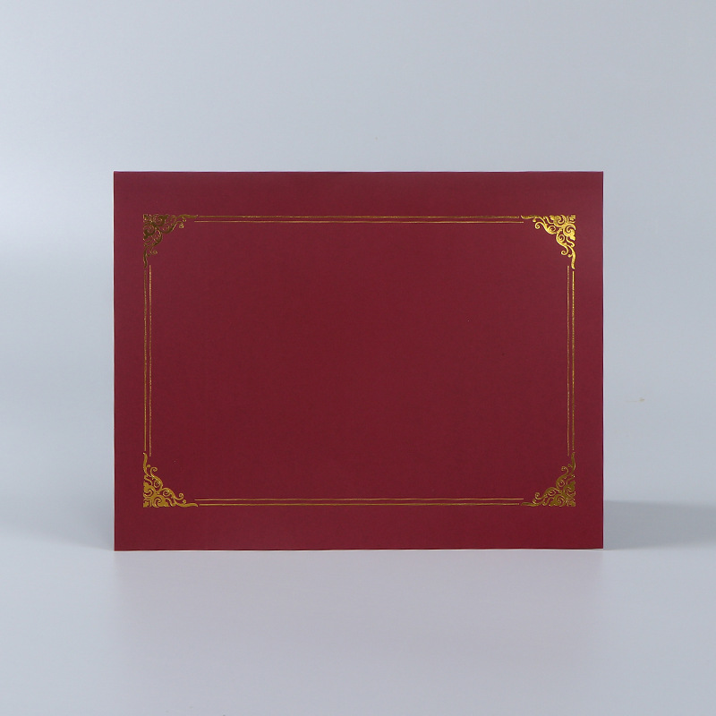 Burgundy certificate cover