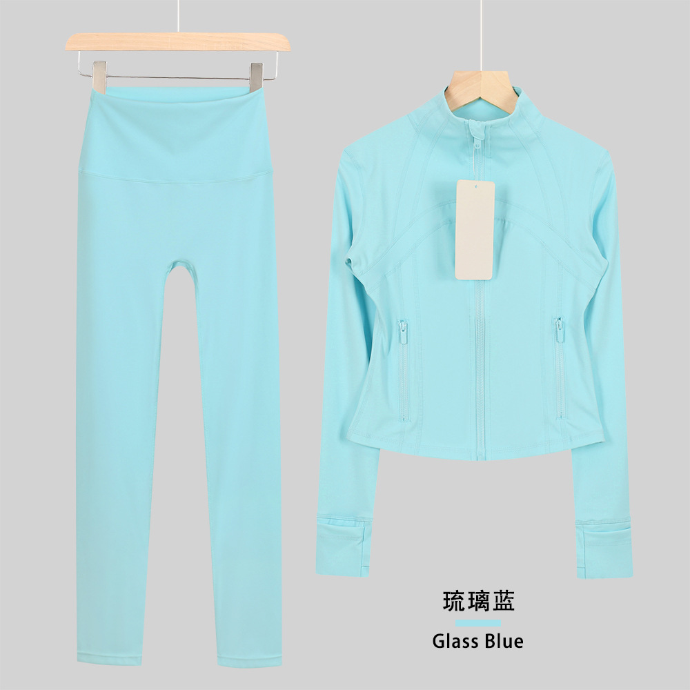 Lululacie chaqueta de cuello corto de nueve puntos chaqueta deportiva DF chaqueta chaqueta chaqueta de manga larga ropa de yoga de fitness para mujeres