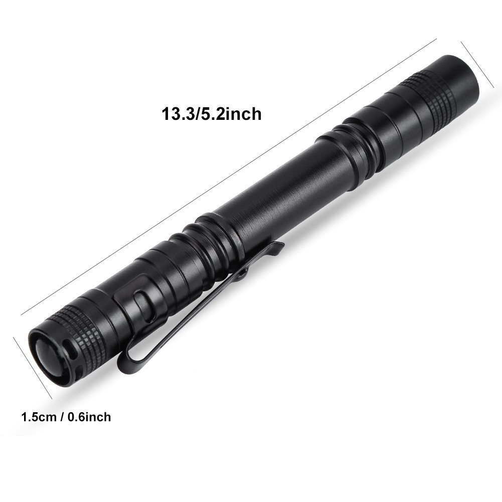 Cross-border strong light pen-shaped flashlight aluminum alloy waterproof AAA flashlight with pen clip small gift multi-purpose lamp