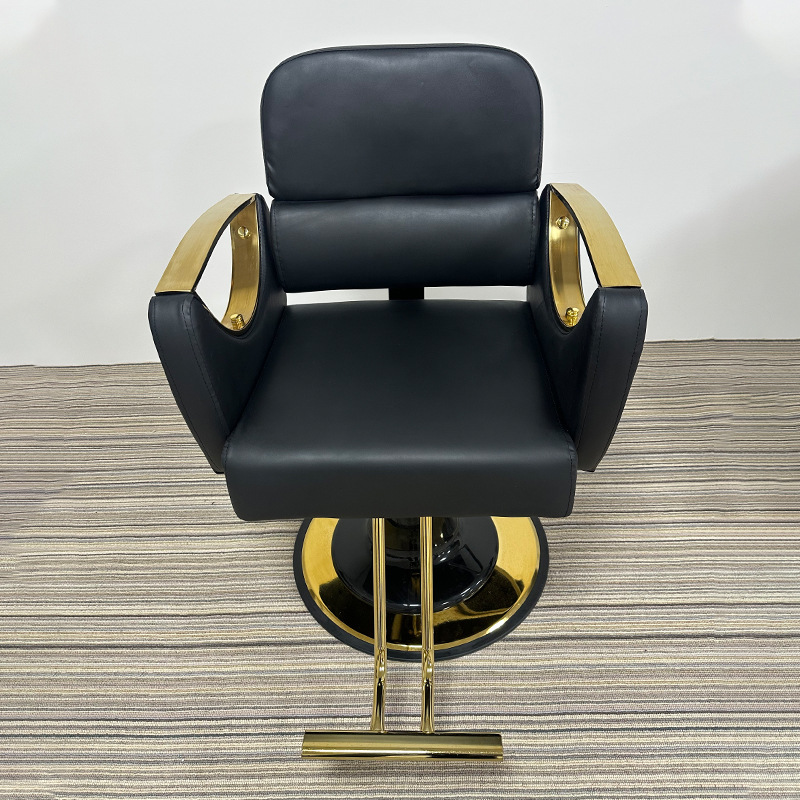 Silla de peluquería plegable silla de peluquería salón de peluquería elevación giratoria silla de corte de pelo rojo silla de afeitar silla