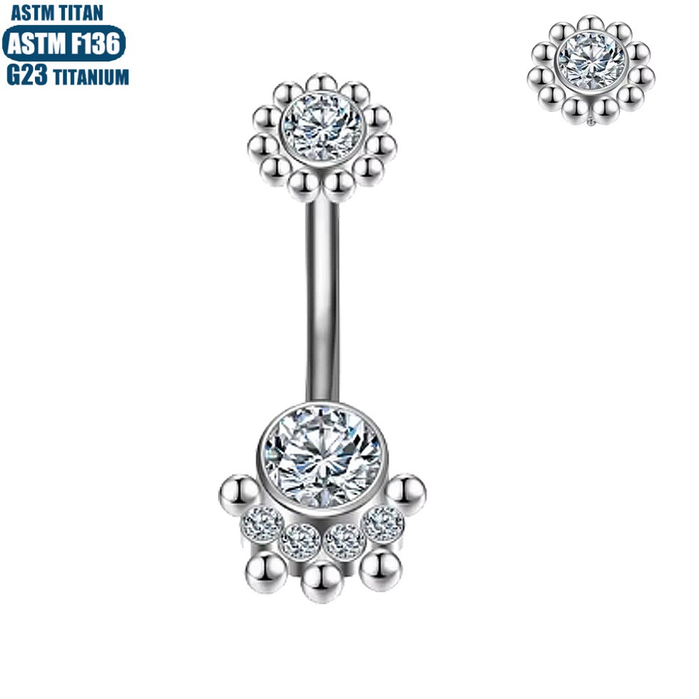Pointed labret stud close-up product detail