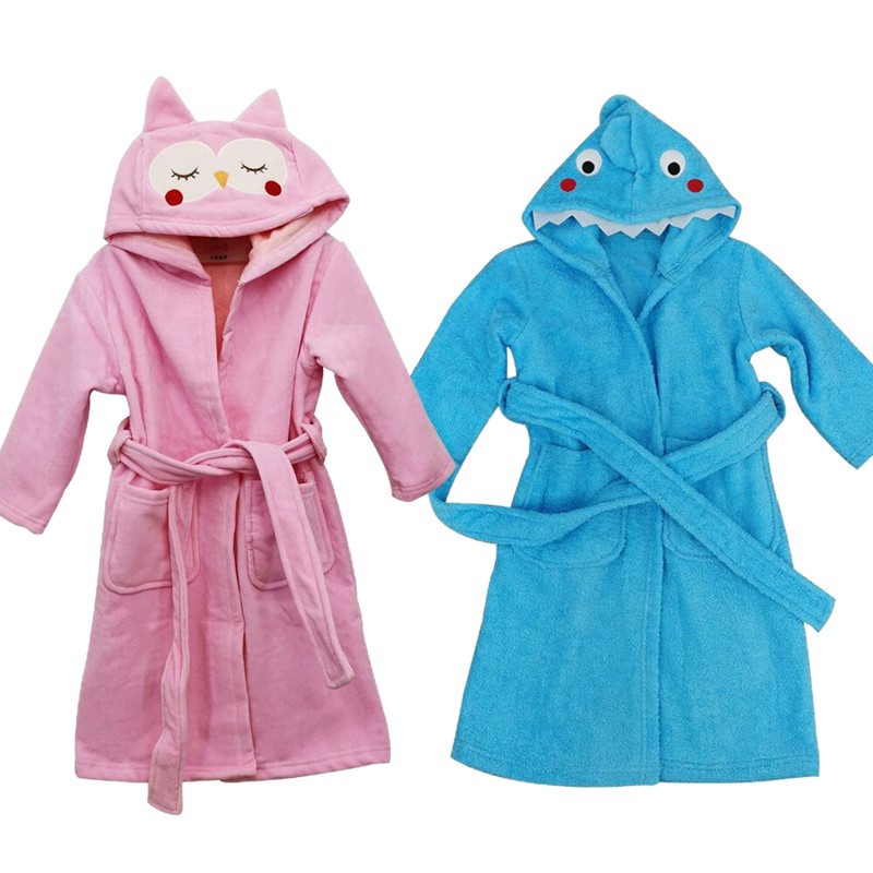 Albornoz de algodón para niños estilo albornoz de material completo para hombres y mujeres con gorra para nadar baño toalla de baño pijama grueso suave