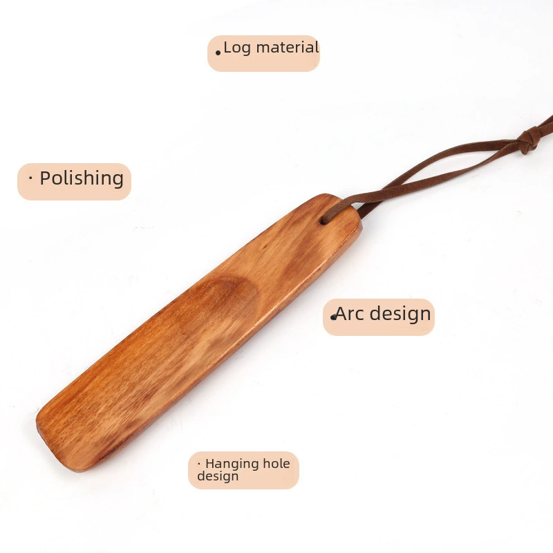 Solid wood shoehorn, shoe puller, household lazy shoe puller, travel portable shoe accessory