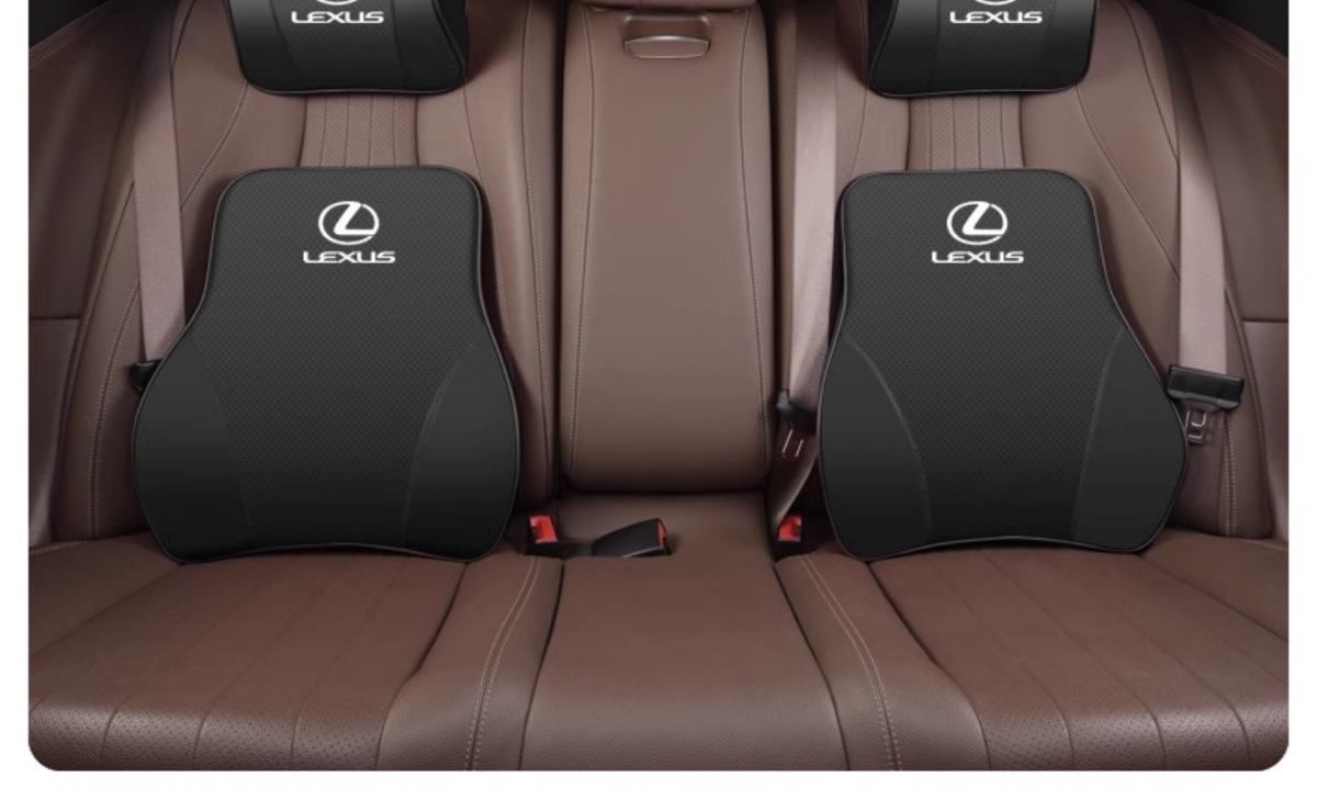 Lexus UX NX RX ES LX special genuine leather headrest and lumbar support, comfortable neck pillow, seat lumbar support decoration