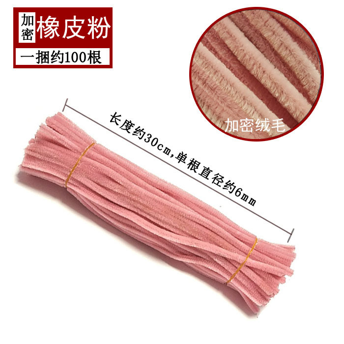 Varillas de felpa encriptadas de 42 colores, tiras para raíces de cabello, materiales populares para ramos hechos a mano, fabricante de varillas de felpa.