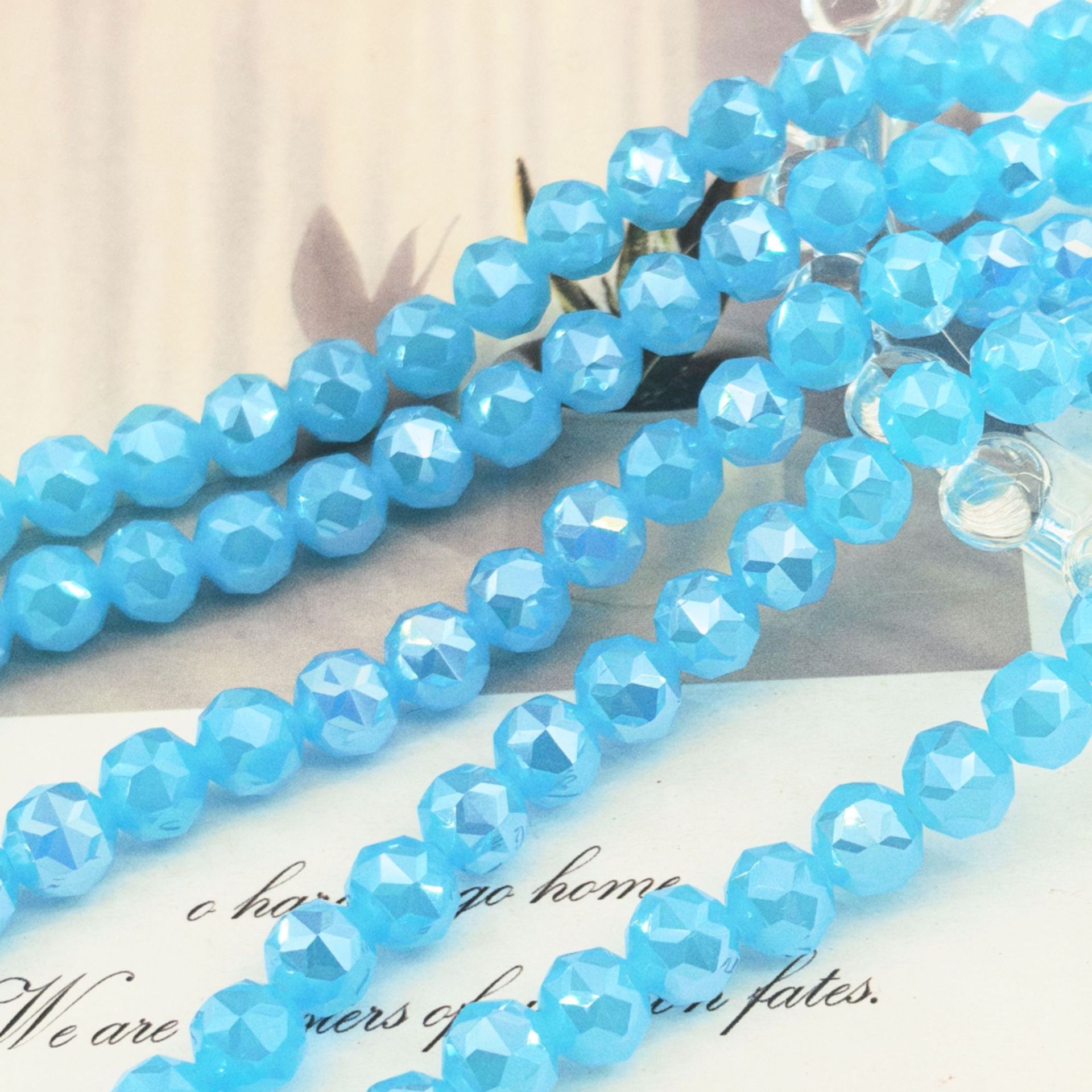 Bola de flores de 8mm Jingjing K9 cuentas sueltas de cristal 64 superficies cortadas con cuentas Accesorios de joyería hechos a mano de bricolaje Pulsera Collar lote suelto image 92