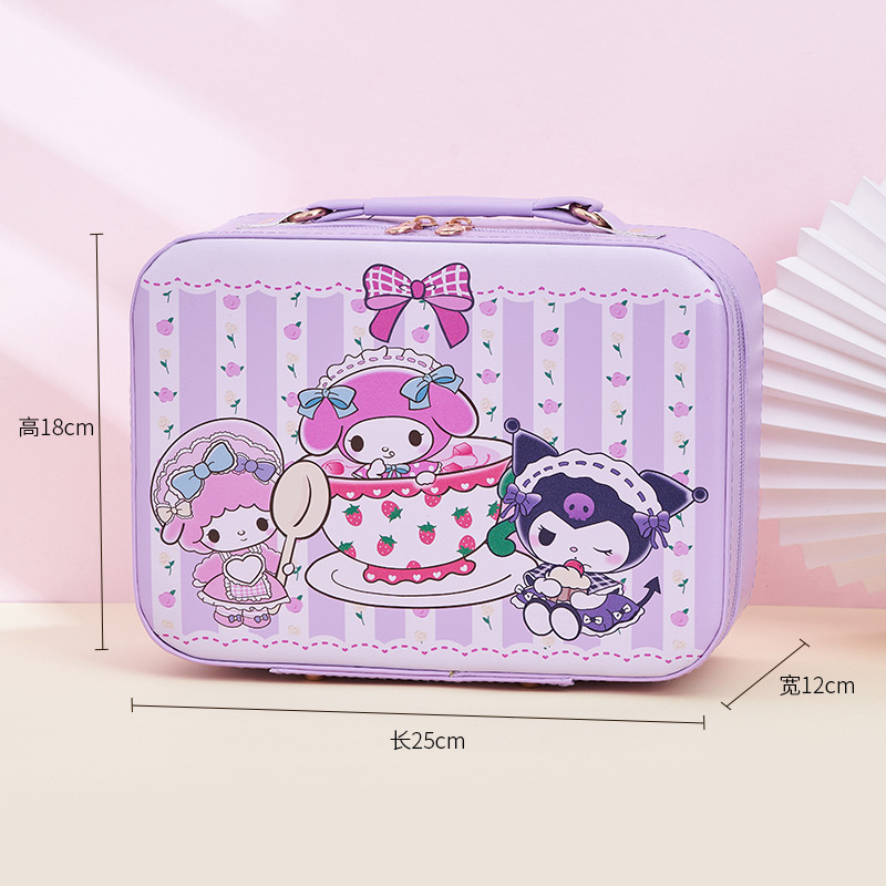 Espejo compacto morado de las tres hermanas