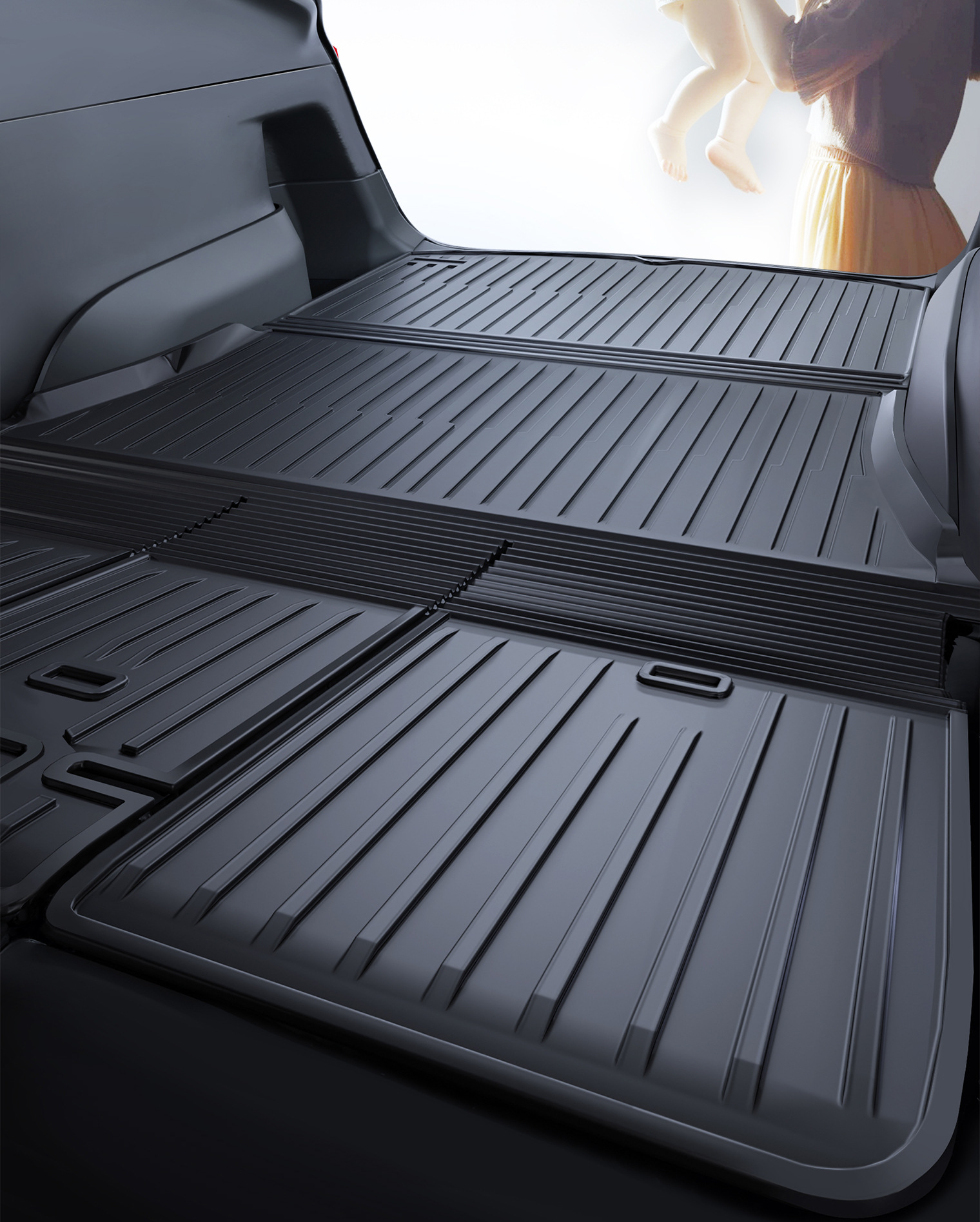 Suitable for the New Version of Tesla Model Y Trunk Mat Tpe Front and Rear Trunk Mat Modified Interior Accessories Wholesale
