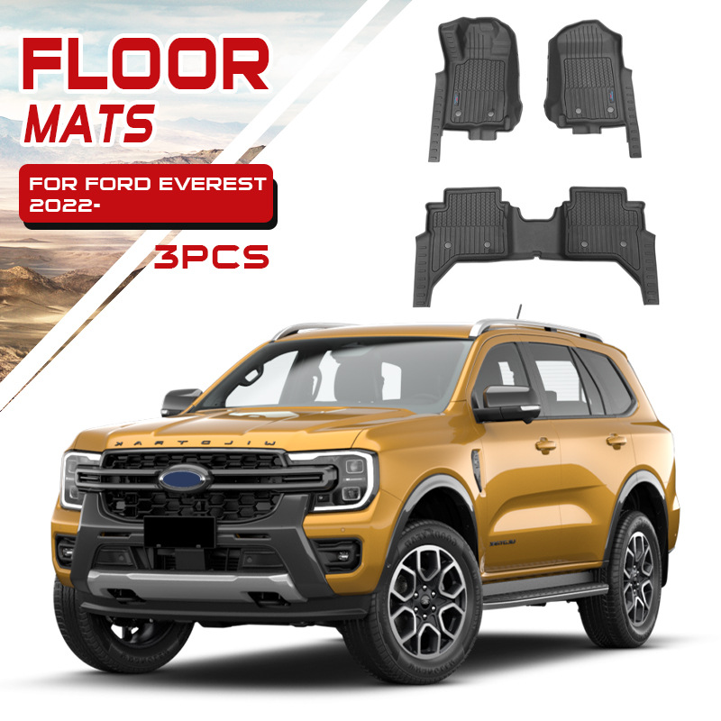 Txinrui Adecuado para alfombrillas de coche FordEverest TpeCarFloorMats alfombrillas de inyección 5D
