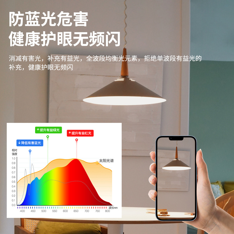 Todo el espectro LED platillo volador lámpara de lámpara e27 boca espiral taller doméstico de alta potencia lámpara de lámpara de control remoto inteligente