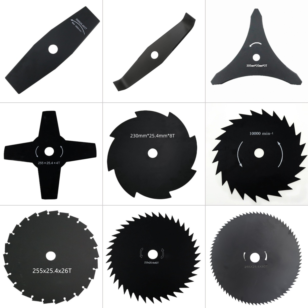 Lawn Mower Blade 8inch Quenched Manganese Steel Saw Blade 255*26t Suitable for Husqvarna Stihl Brush Cutter