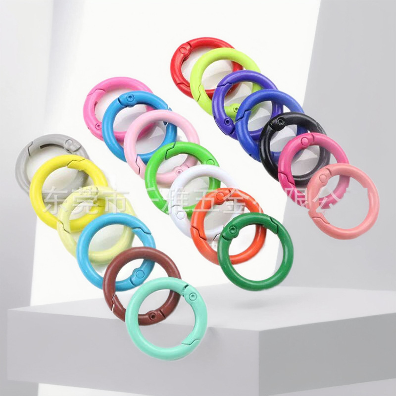 20mm23mm25mm paint color open ring ring keychain paint spring ring tide play spring buckle hanging buckle 20mm23mm25mm paint color open ring ring keychain paint spring ring tide play spring buckle hanging buckle