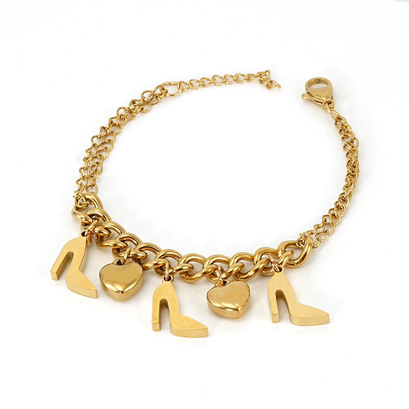 304 Stainless Steel Material Simple Style Letter Titanium Steel Bracelets Plating Stainless Steel Bracelets