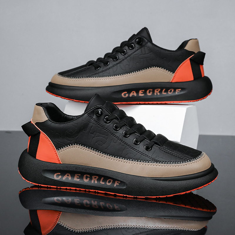 zapatos de hombre de invierno para correr zapatos casuales de cuero antideslizantes impermeables zapatos deportivos para trabajar image 4