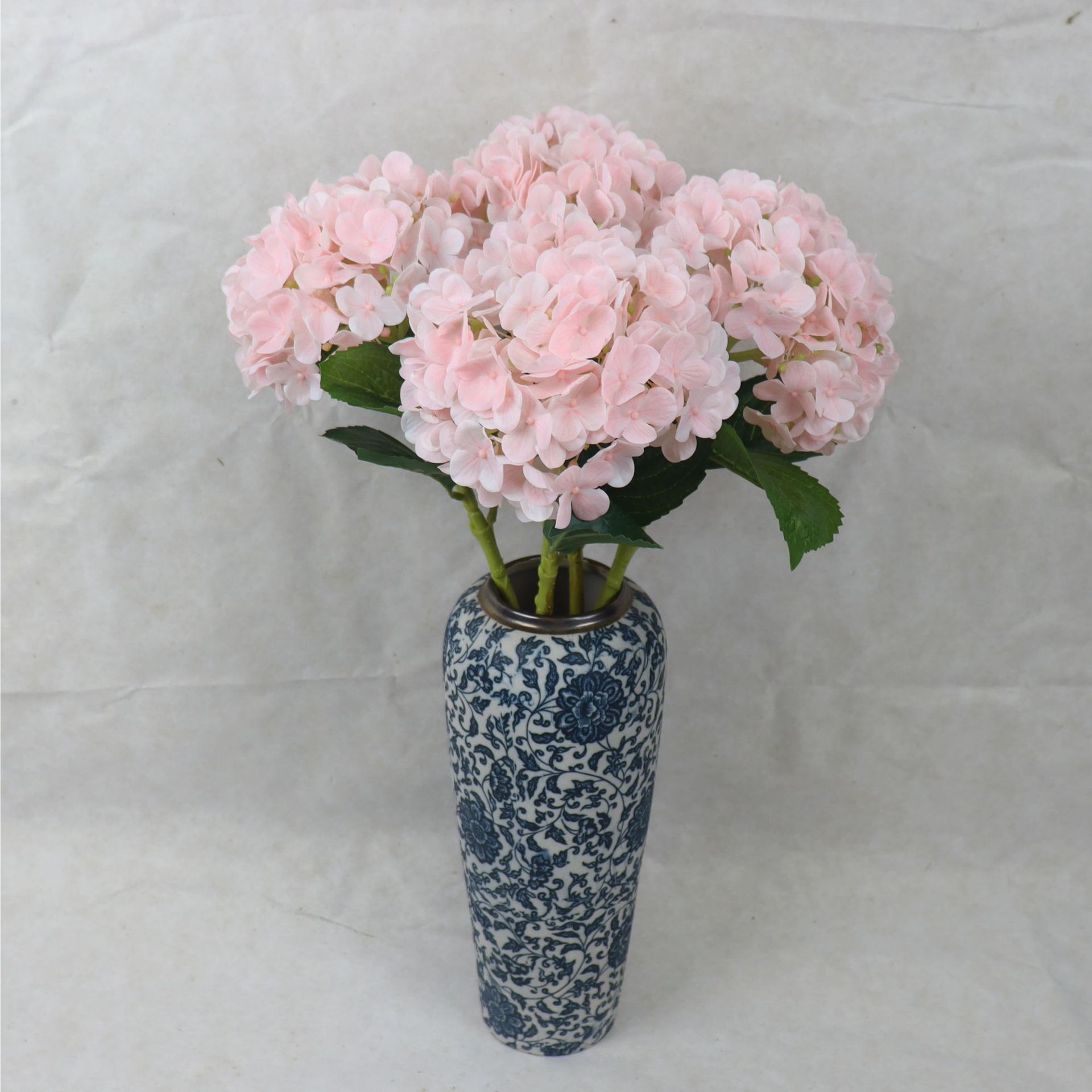 Flores de simulación de grandes hortensias realistas sensación de hidratante hortensias hotel flores de boda artificiales decoración flores de boda falsas flores