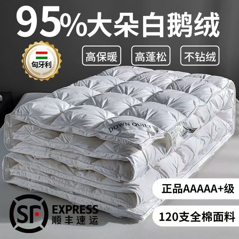 Z Hungarian down quilt genuine class a 95 white goose down quilt…