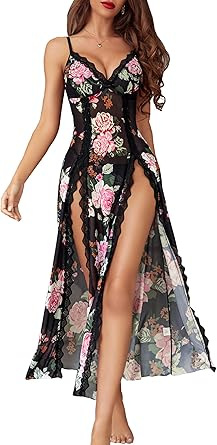 Lingería de interés puro deseo vestido de cabina sexy encaje flor de fragmentación Q ropa interior de interés perspectiva pijama seducción