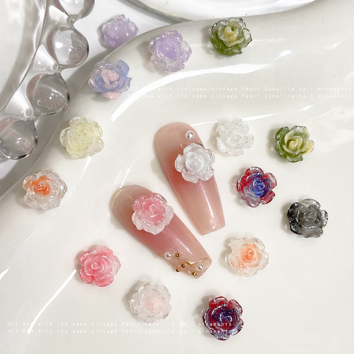 big two-color three dimensional mountain tea for manicure
