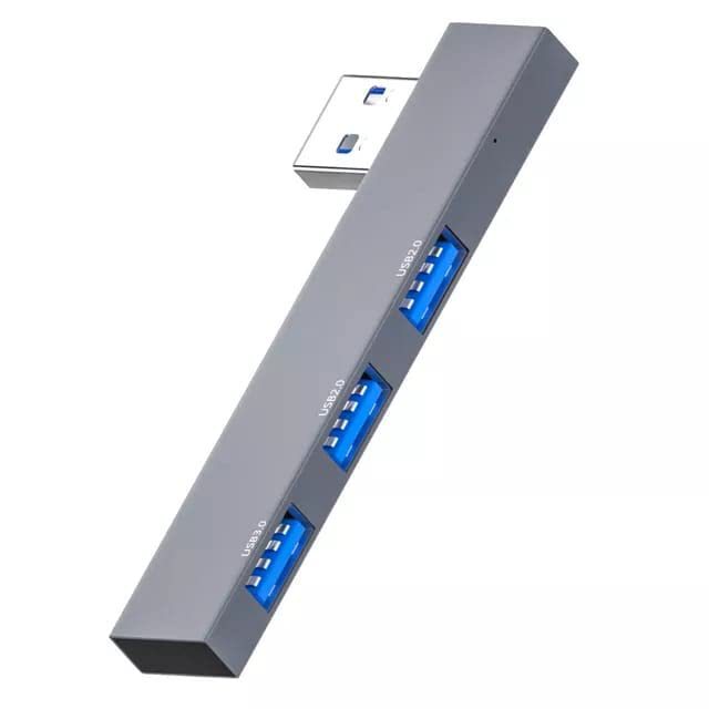 USB three-port in-line smart docking station USB3.0USB2.0Tioe-C aluminum multi-function hub wholesale