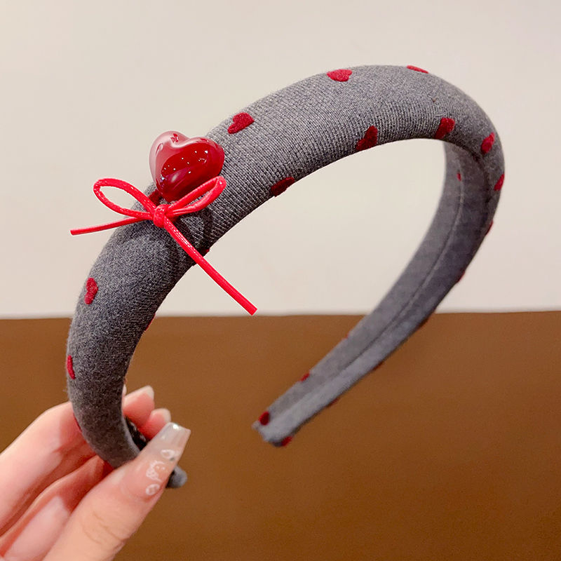 빨간 사랑 활 머리띠