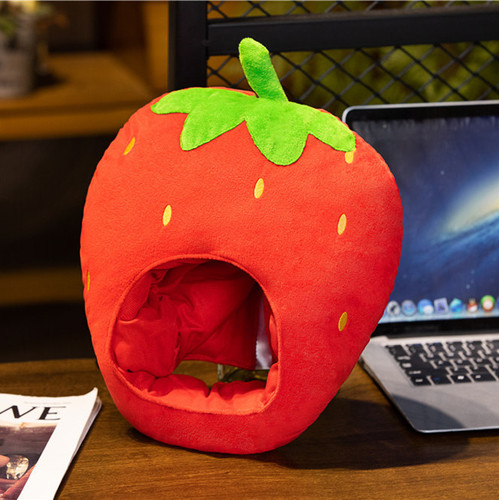 Cute fruit children can wear red strawberry headgear hat performance props photo artifact kindergarten activities