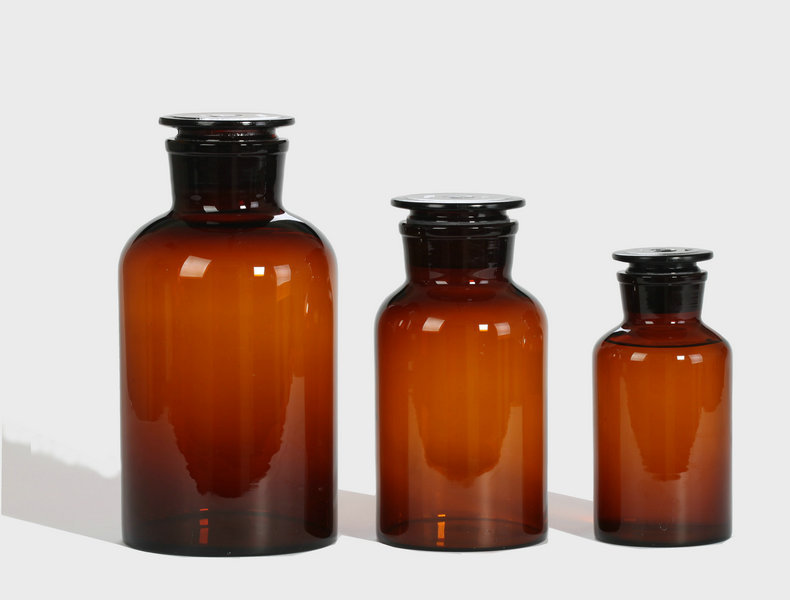 30ml60ml125ml250ml500ml1000ml棕色大口试剂瓶玻璃广口试剂瓶