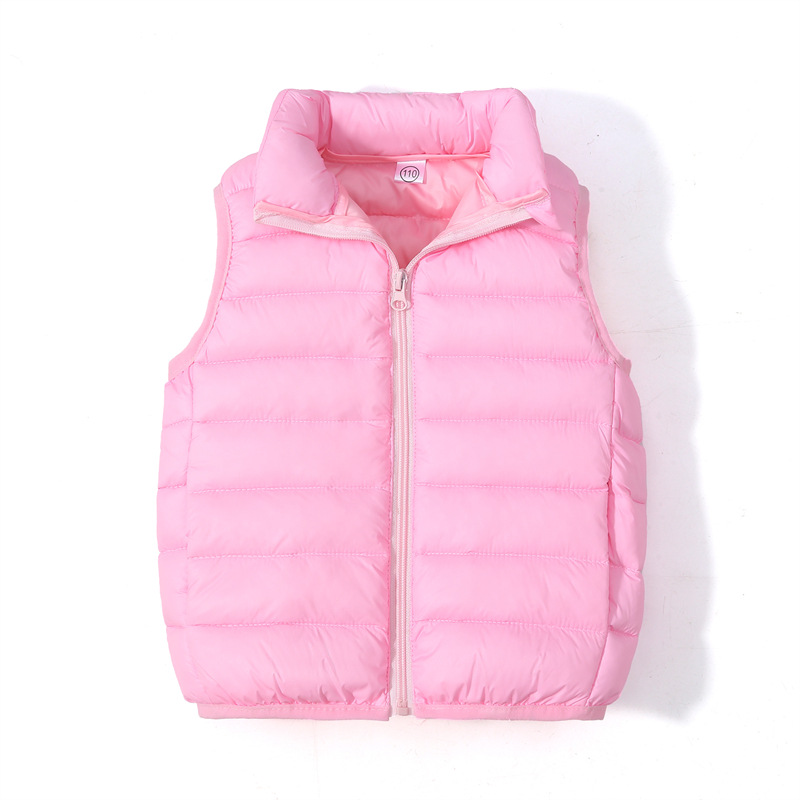 Chaleco de algodón para niños y niñas bebé medio y grande niños Otoño e Invierno chaleco invierno desgaste niños desgaste exterior chaleco ligero