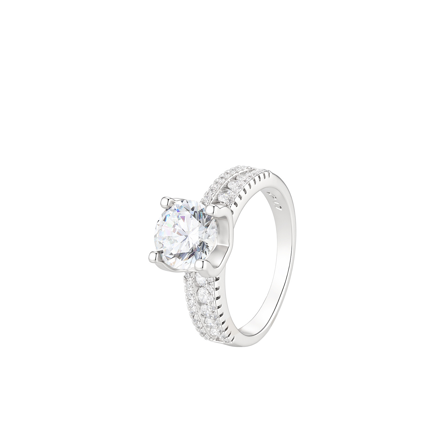 Anillo de Cuatro Garras de Aleación de Cobre, Galvanizado, para Mujer