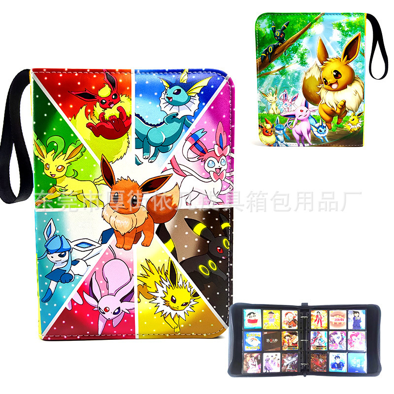 New Pokemon Card Book Ptcg Four-Frame Nine-Frame Pokémon Card Collection Book Card Bag Pull