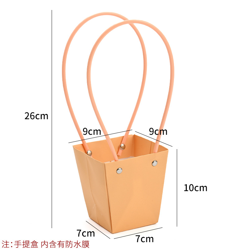 Bolso especial transfronterizo para flores, descuento al por mayor, bolsa trapezoidal de papel kraft impermeable, bolsa de embalaje de regalo, bolsa de ramo