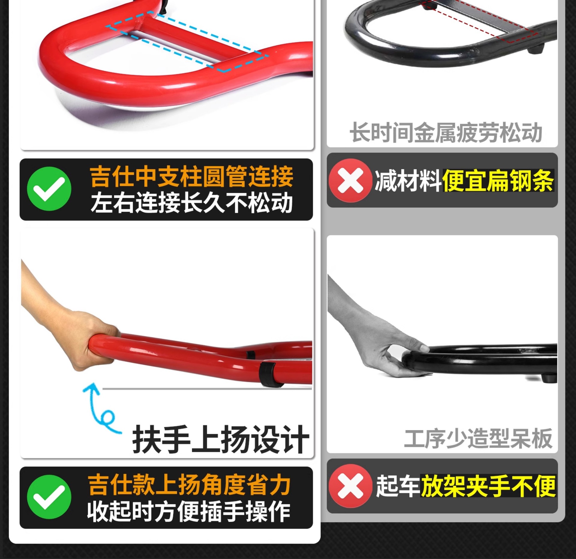 Suitable for Motorcycle Lift Frame, Front and Rear Wheel Parking Rack, Repair Parking Rack, Support Rack, Landing Gear Chain Maintenance