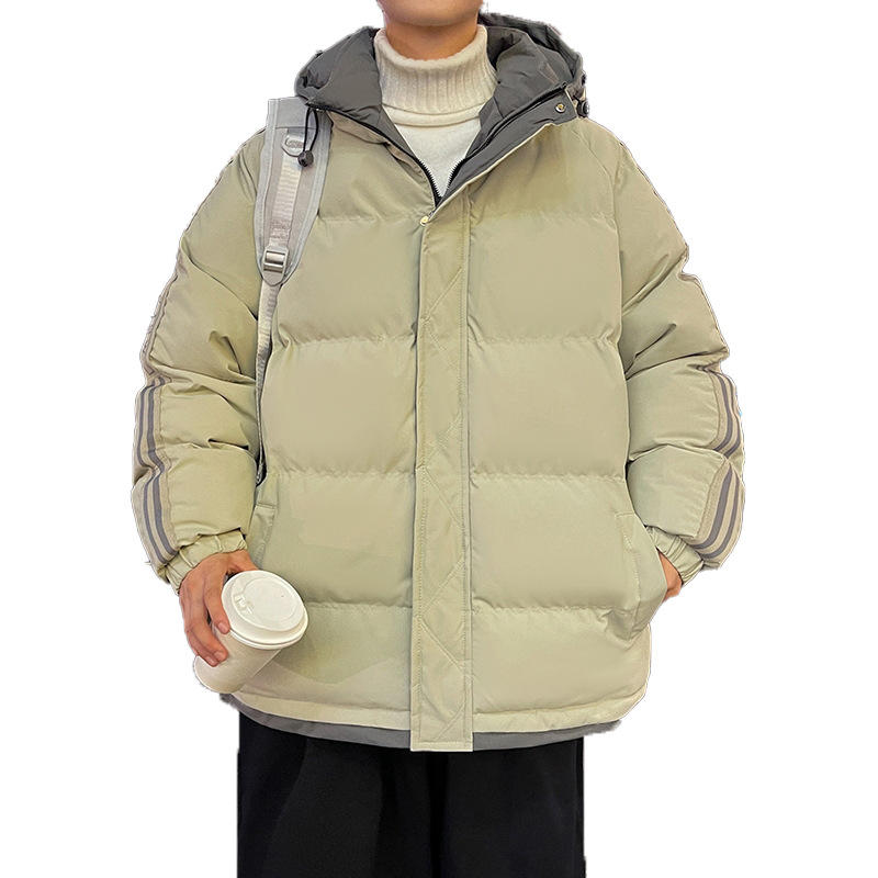 Chaqueta Acolchada Con Capucha Unisex de Poliéster Térmica Engrosada para Invierno