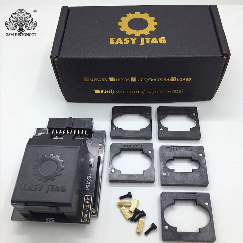 Оригинальный Z3X Easy-JTAG Plus Box eMMC 6 IN 1 Socket тестовый налет