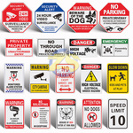 外贸英文标识牌亚马逊跨境安全反光警告提示牌铝板商场告示牌定制