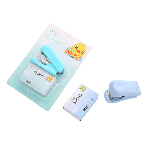 Bookbinding machine package, mini office supplies, binding machine, student stationery, portable binding tool with nail remover