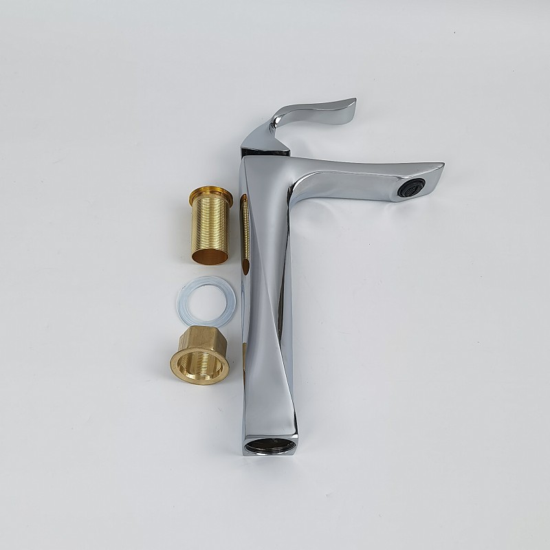 Foreign trade high-end twisted dough mixed water basin faucet with high zinc alloy cold and hot bathroom under-counter washbasin faucet undefined