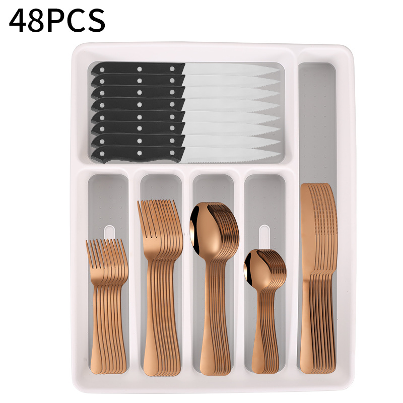 로즈골드 [수납박스*1+식기 6개 구성품*8]