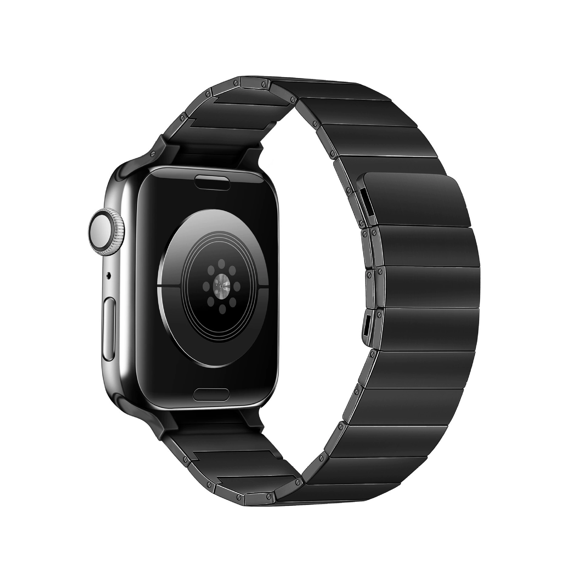 Apple, совместимый бамбуковый браслет из нержавеющей стали, ремешок для часов, 4567S