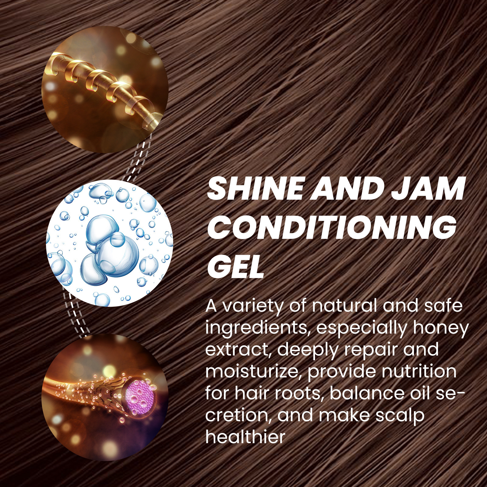 Lasts to  Prevent Moisture Loss, Moisturize Braid Setting, Natural Gloss Shape Gel Hair Wax_voghion.com