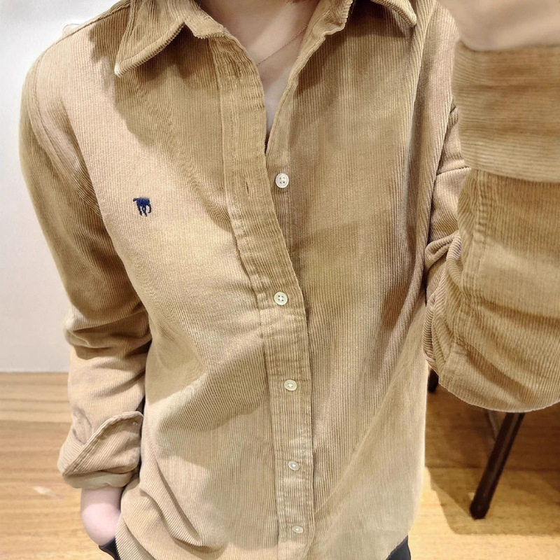 Rl Ralph Lauren Logo Pure Cotton Cardigan Embroidered Couple's Long-Sleeve Shirt for Women Casual Corduroy Autumn and Winter Top Rl Ralph Lauren Logo Pure Cotton Cardigan Embroidered Couple's Long-Sleeve Shirt for Women Casual Corduroy Autumn and Winter Top