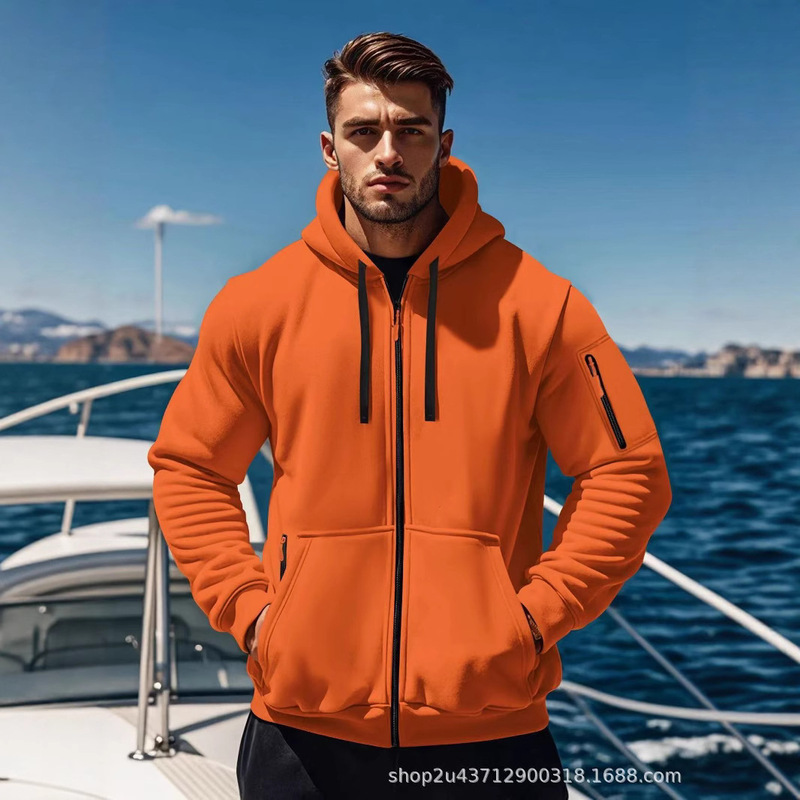 Men's Zipper Sweatshirt 2025 New Trendyy Loose Hoodie Men's Sweatshirt Winter Velvet Warm Jacket Men's Zipper Sweatshirt 2025 New Trendyy Loose Hoodie Men's Sweatshirt Winter Velvet Warm Jacket