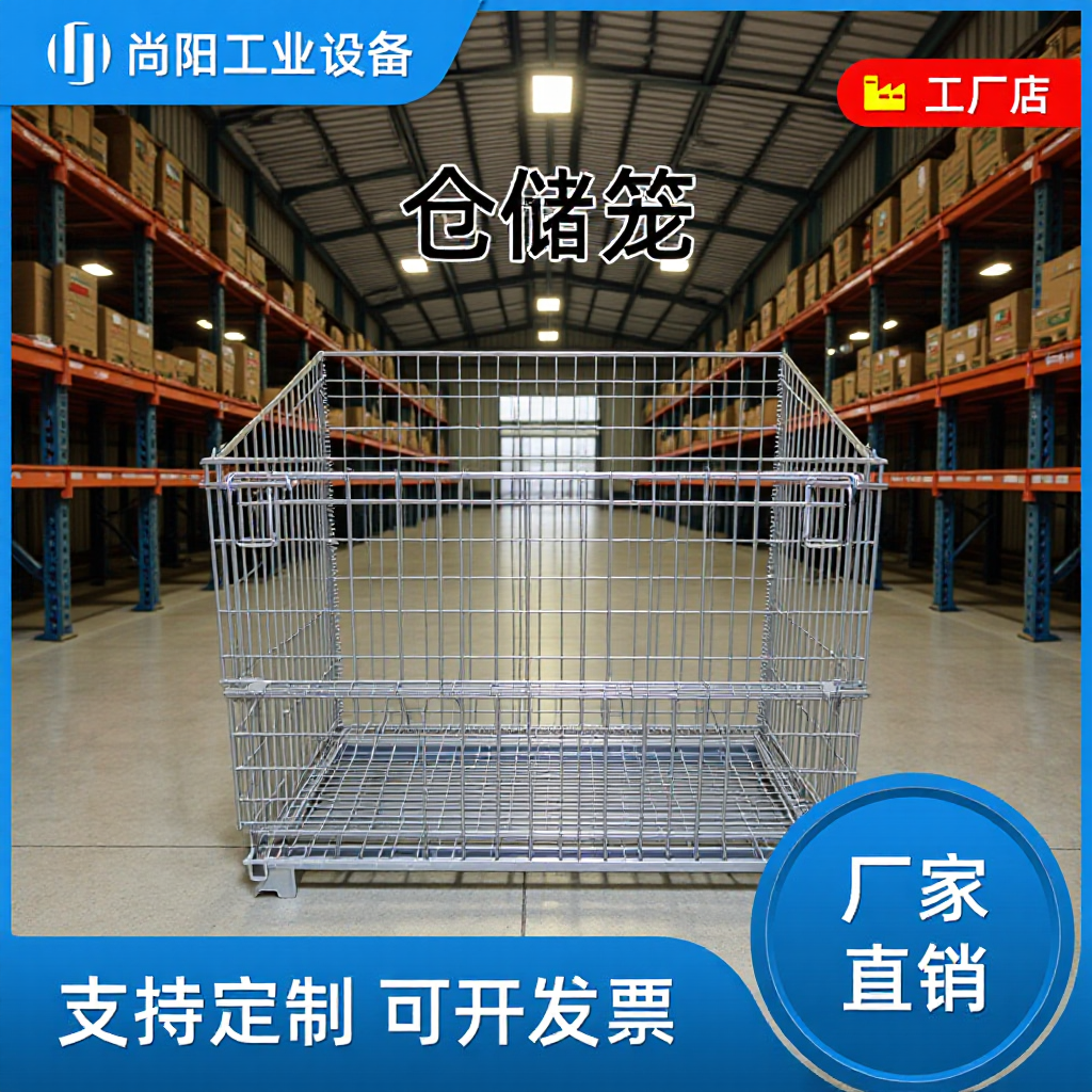 不锈钢仓储笼 电商移动快递分拣筐 仓储物流货物运输仓储笼周转架